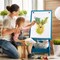 Kids' Standing Art Easel with 4-Level Adjustable Height and Multi-Functional Drawing Board